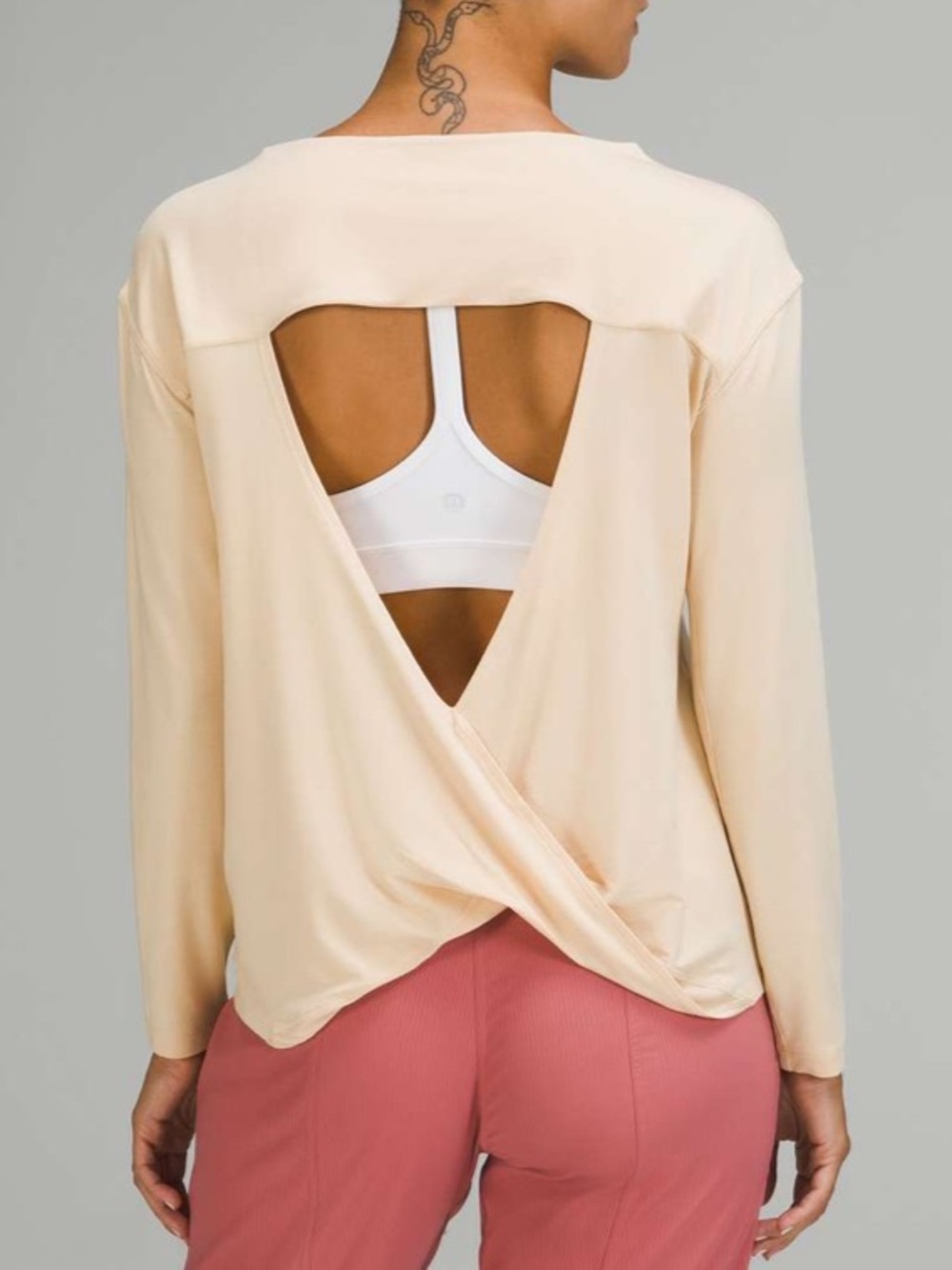 Lululemon Modal Blend Open-Back Long Sleeve Top